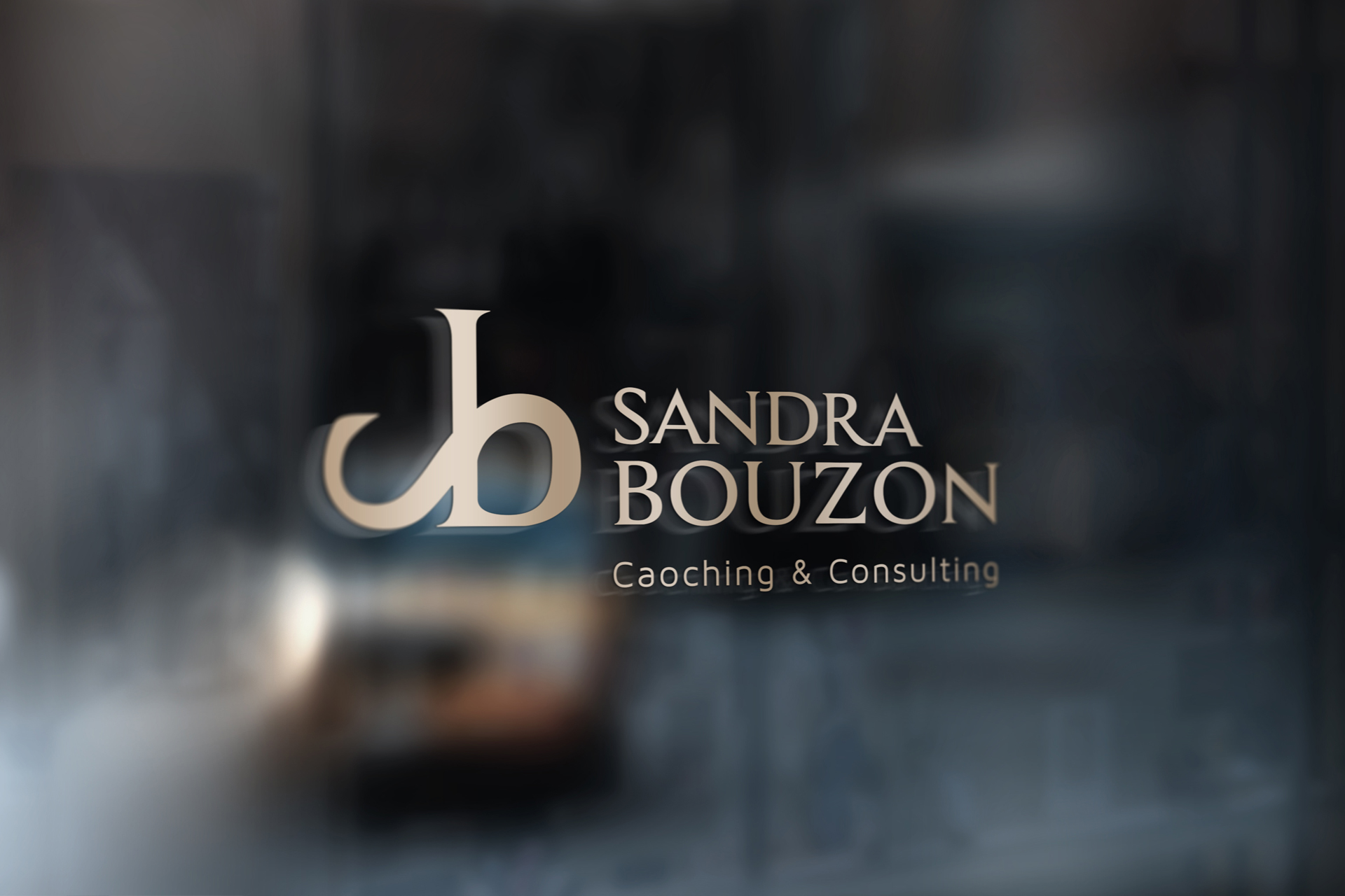 logo Sandra Bouzon sérigraphie porte