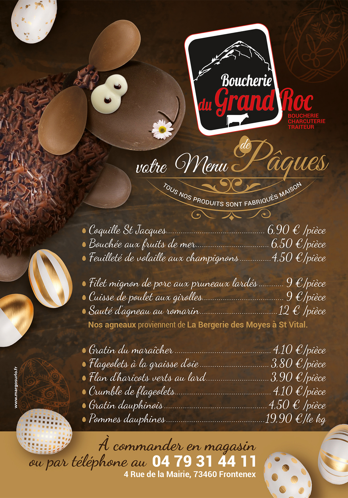 menu de Pâques après refonte identité